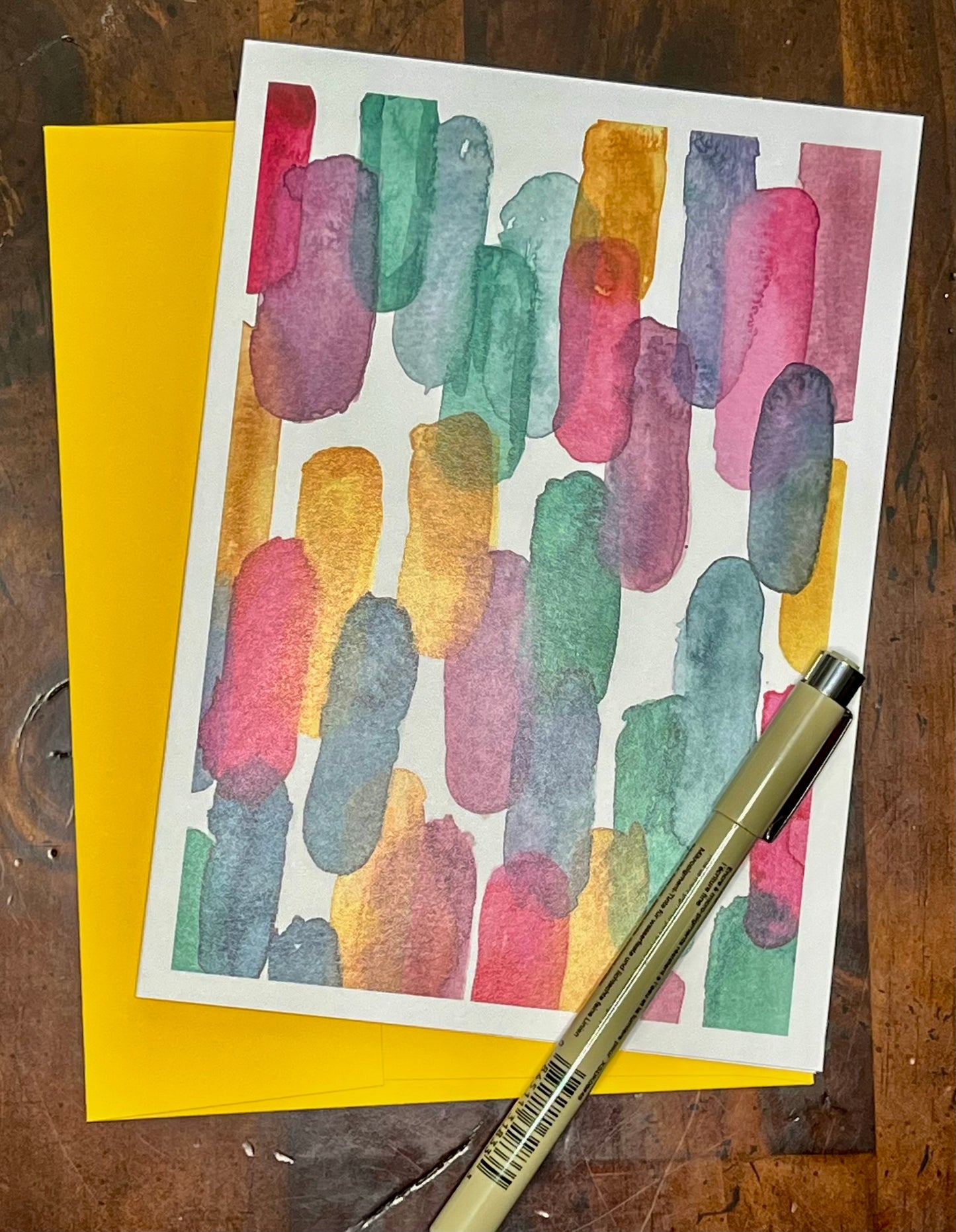 Jewel Tone Oval Greeting Card