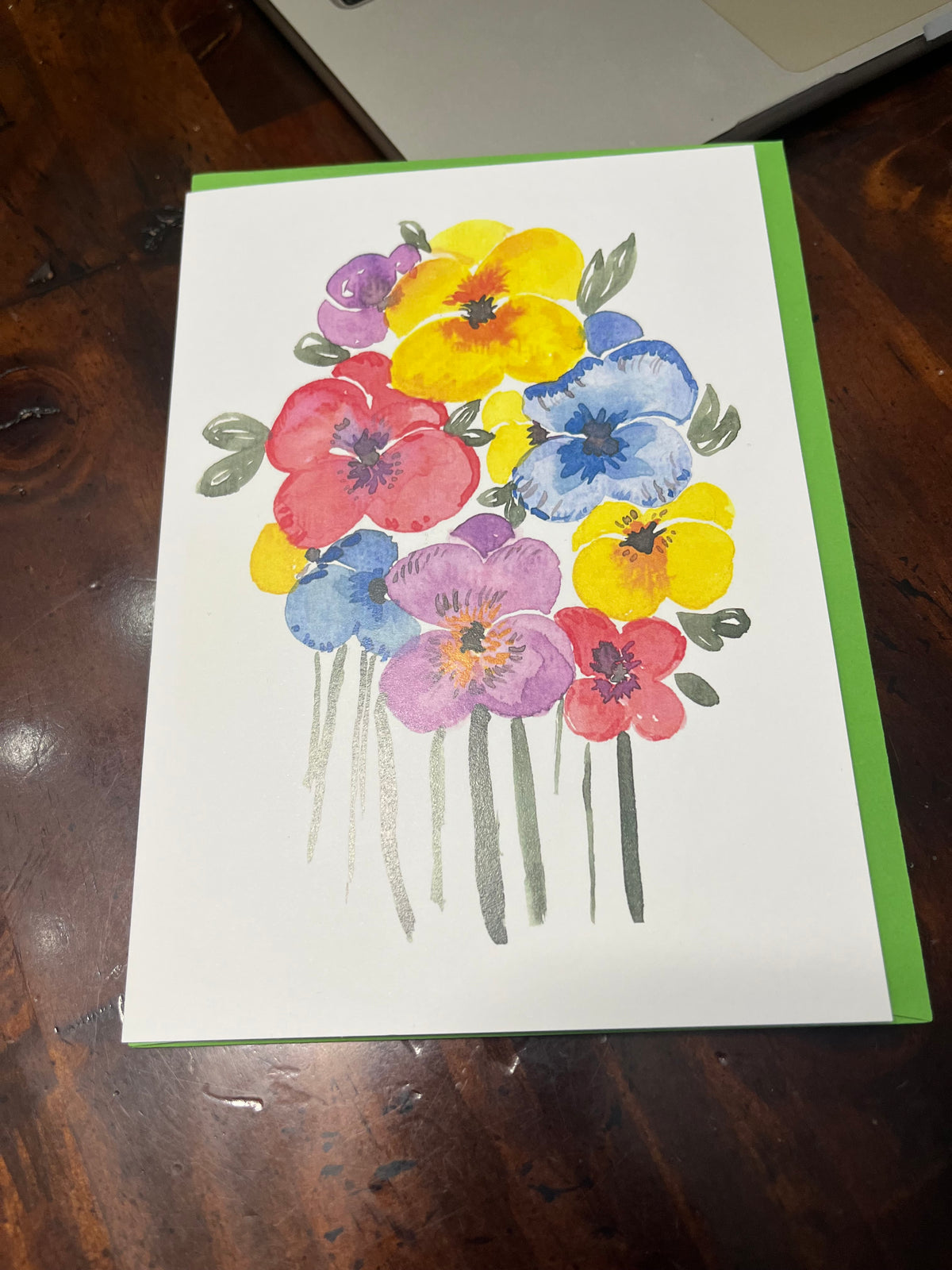 Pansy Bouquet Card