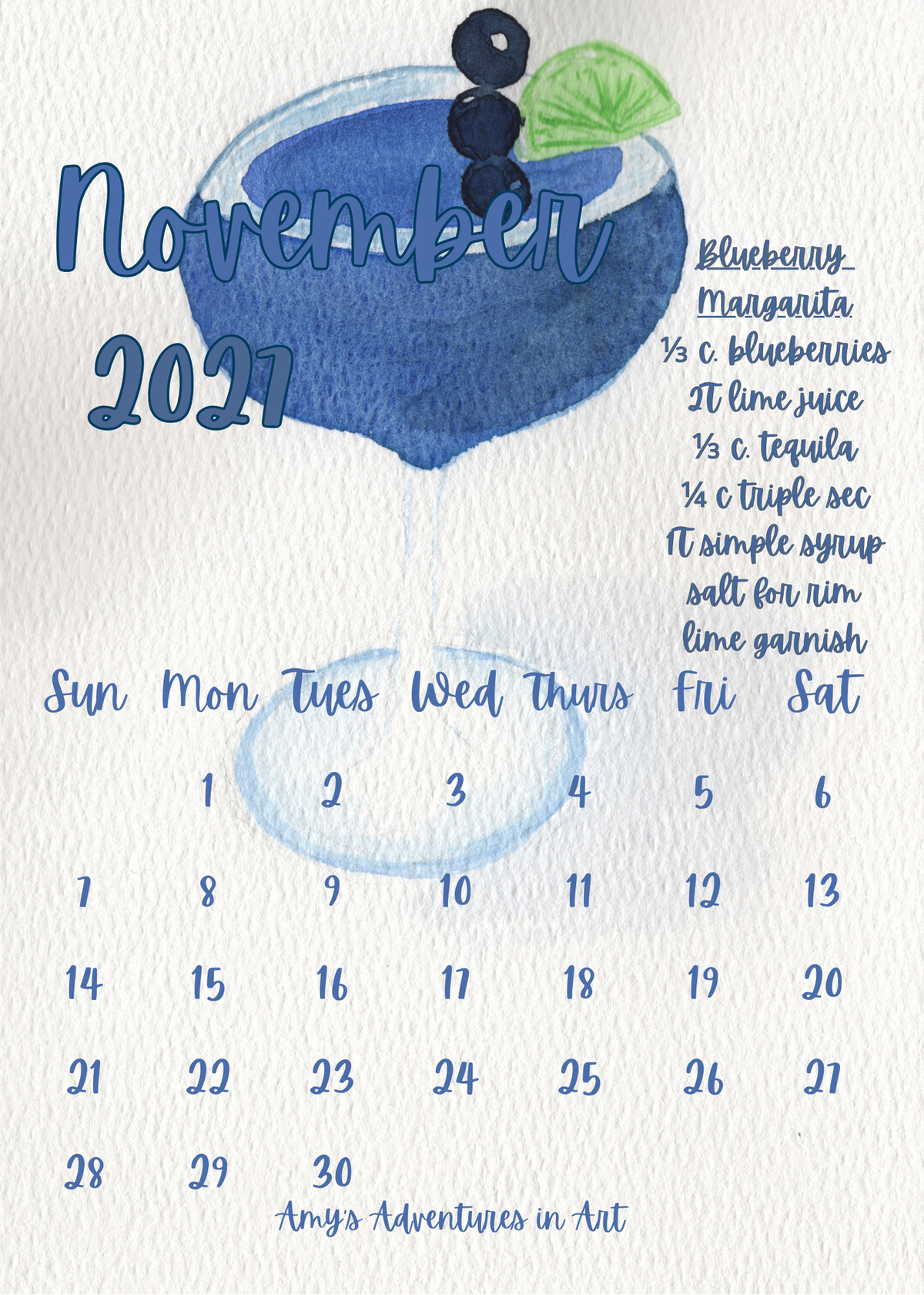2027 Cocktail Recipe Desk Calendar