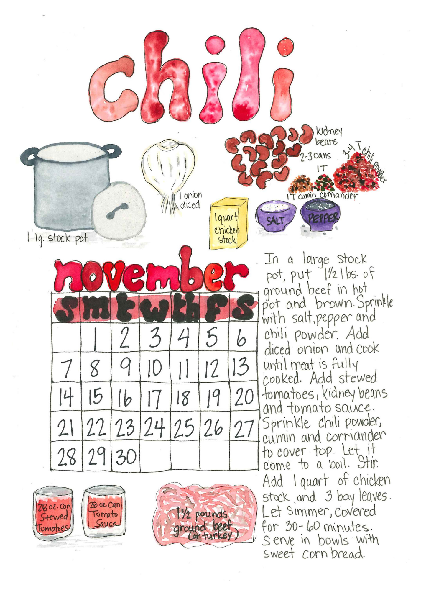 2027 Family Recipe Desk Calendar