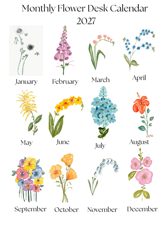 Flower Wall Calendar