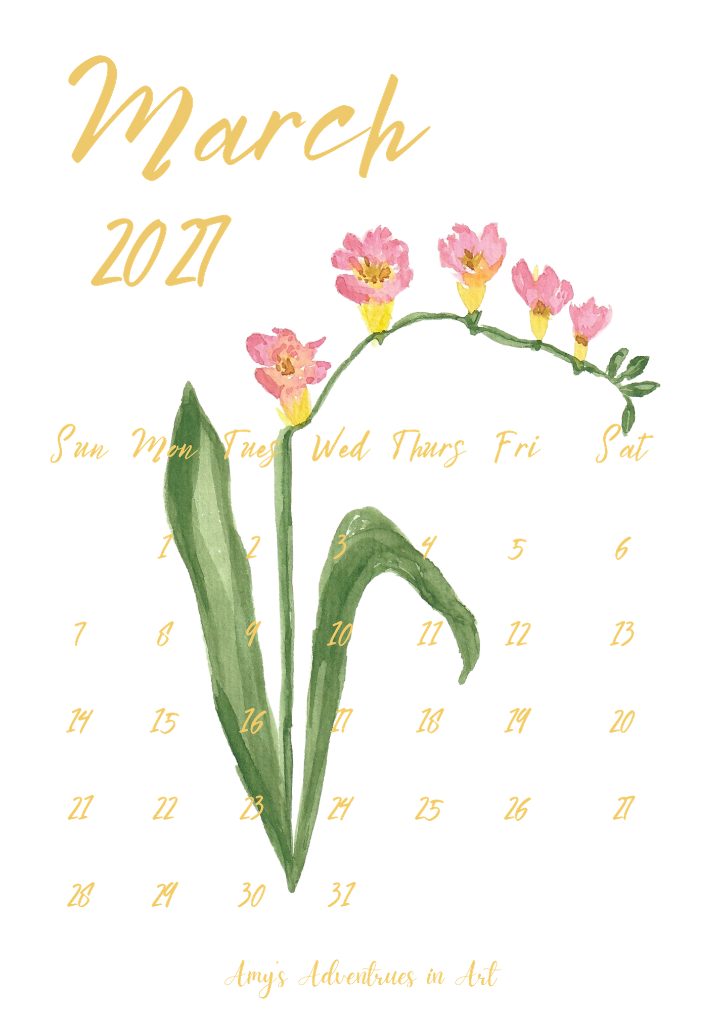 2027 Flower Desk Calendar
