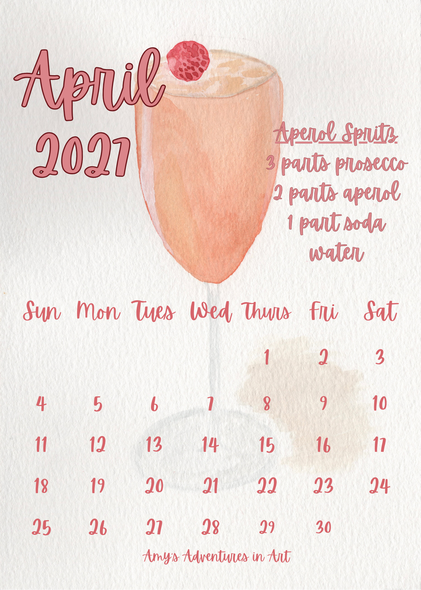 2027 Cocktail Recipe Desk Calendar