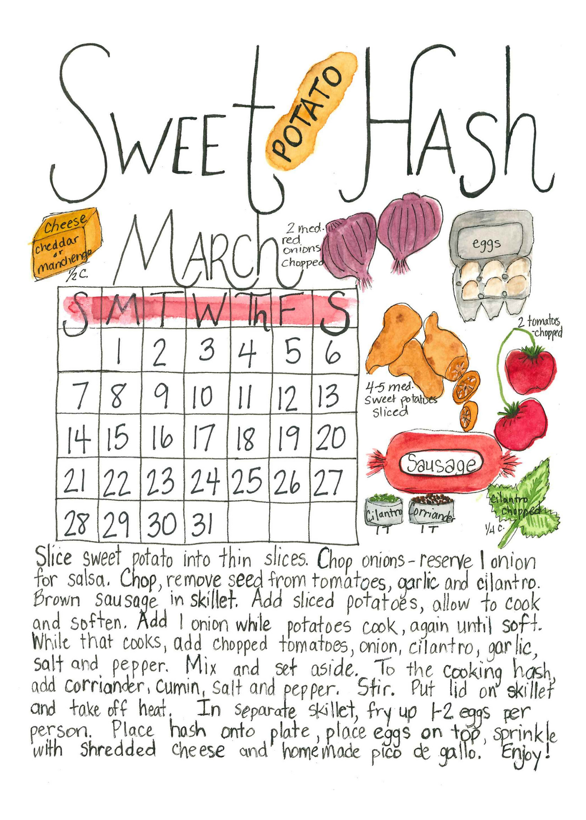 2027 Family Recipe Desk Calendar