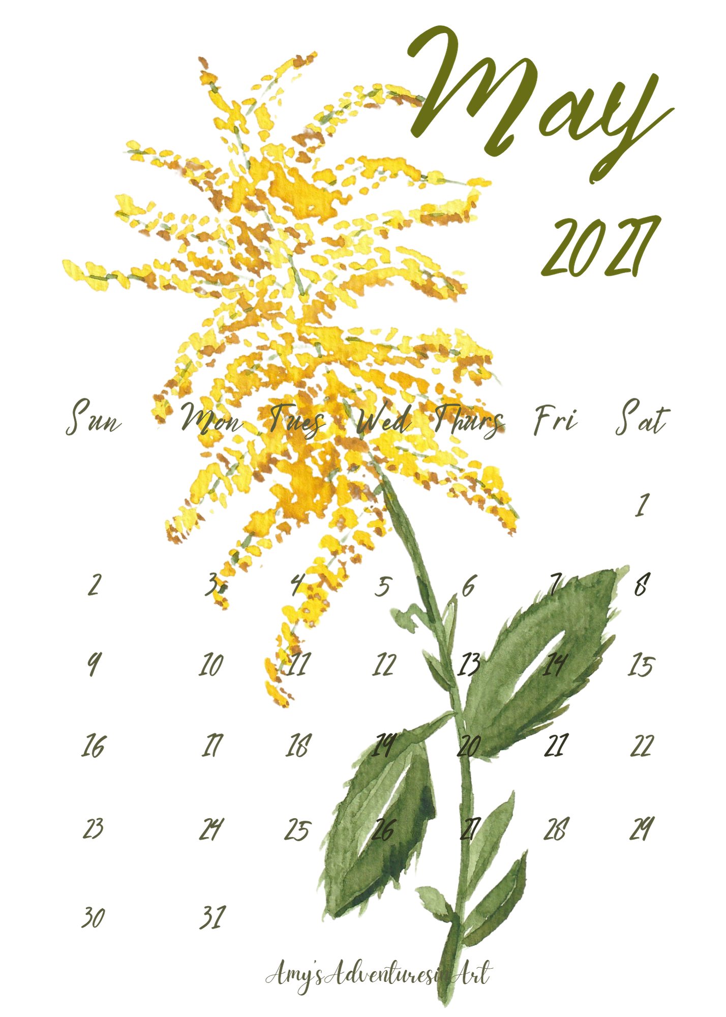 2027 Flower Desk Calendar