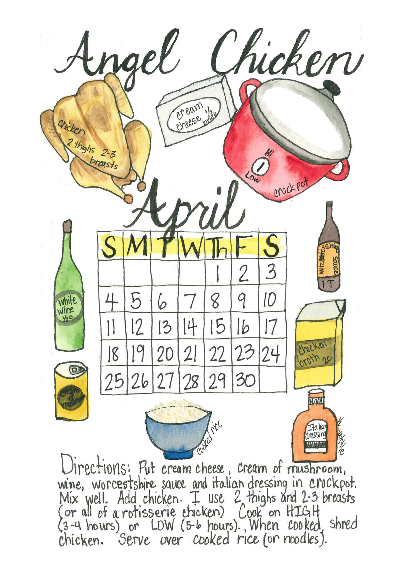 2027 Family Recipe Desk Calendar