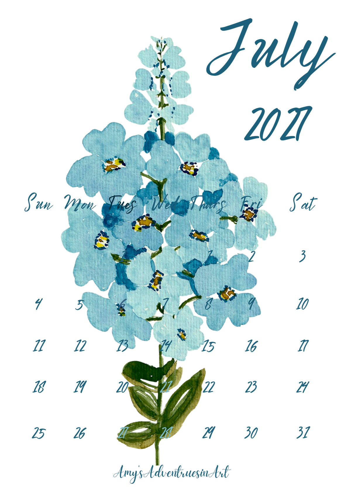 2027 Flower Desk Calendar