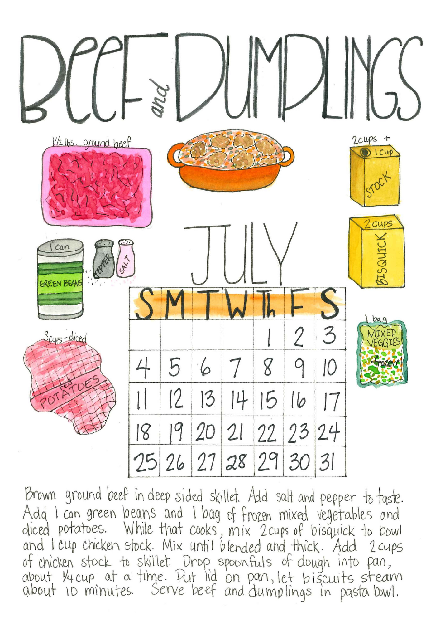 2027 Family Recipe Desk Calendar