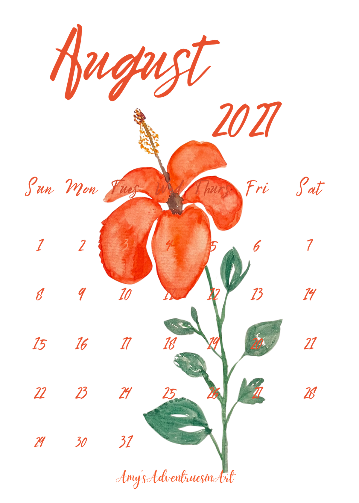 2027 Flower Desk Calendar