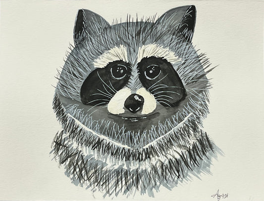 Rachel Raccoon Print