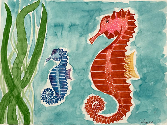 Seahorse Pair Print