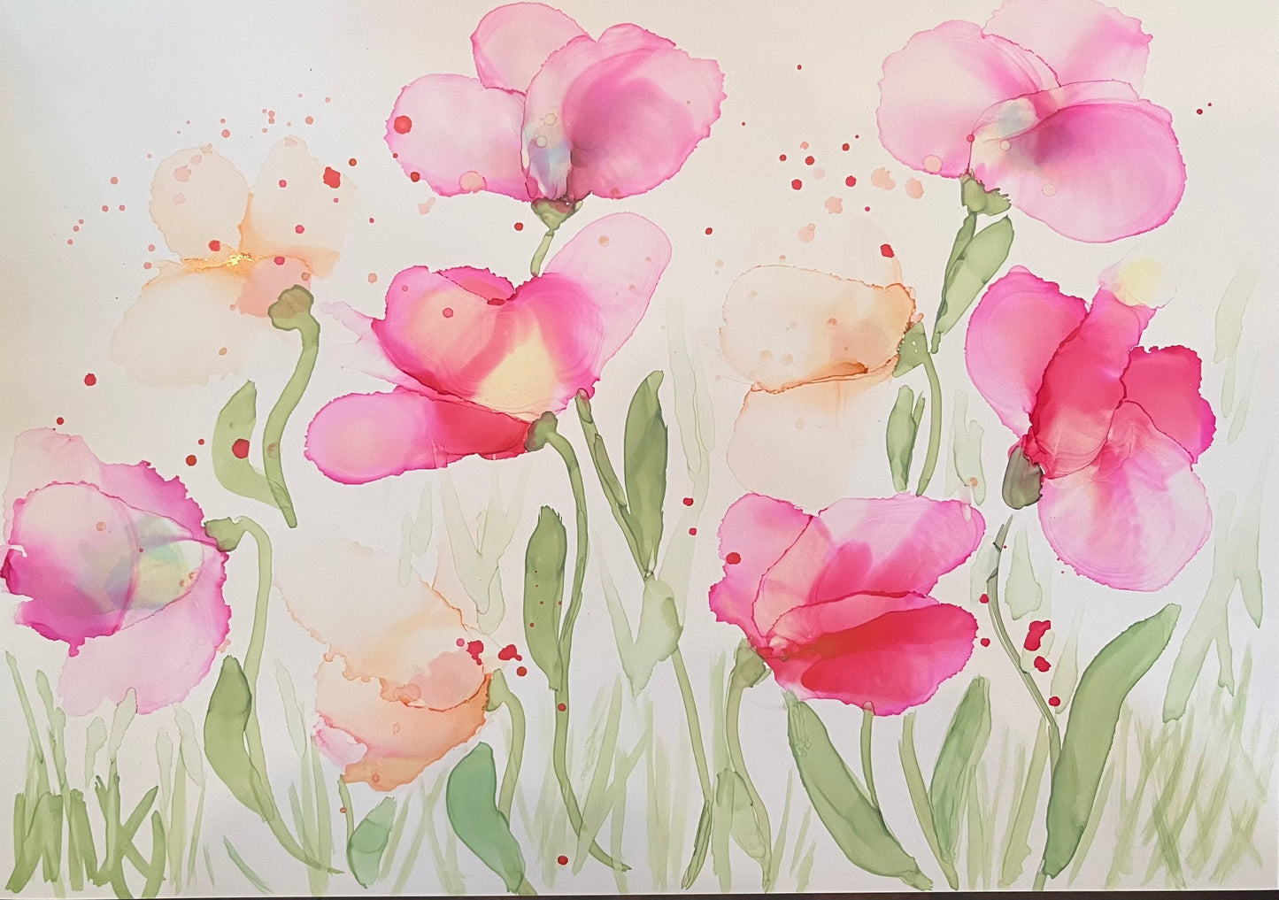 Wildflowers Alcohol Ink Print