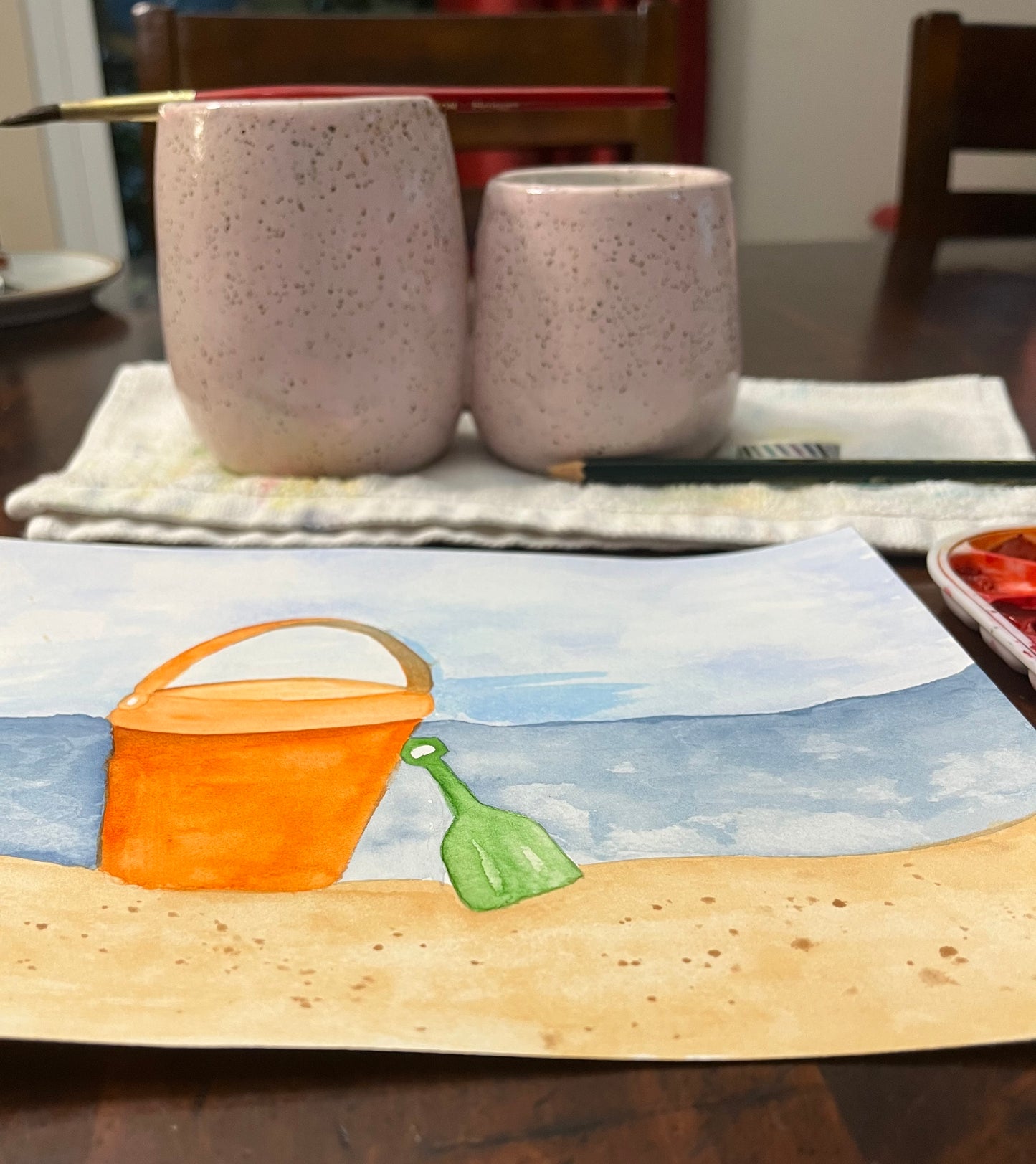Beach Still Life Watercolor Class