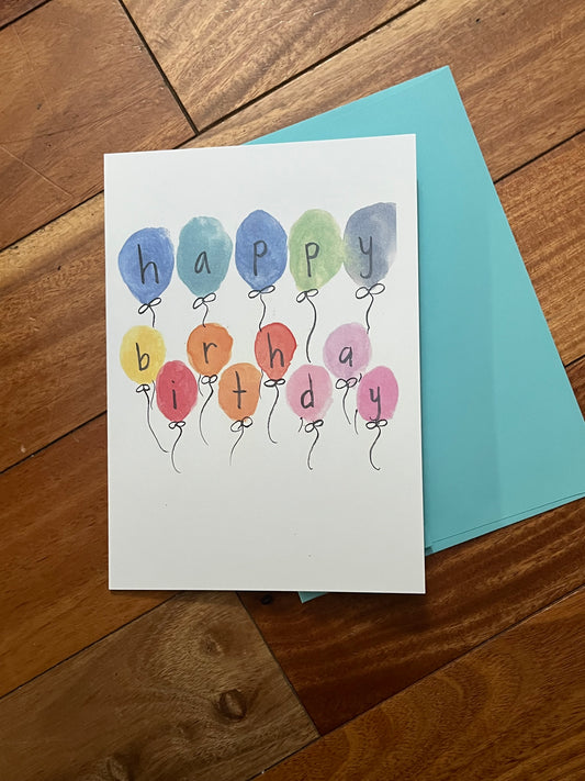 Happy Birthday Balloons card