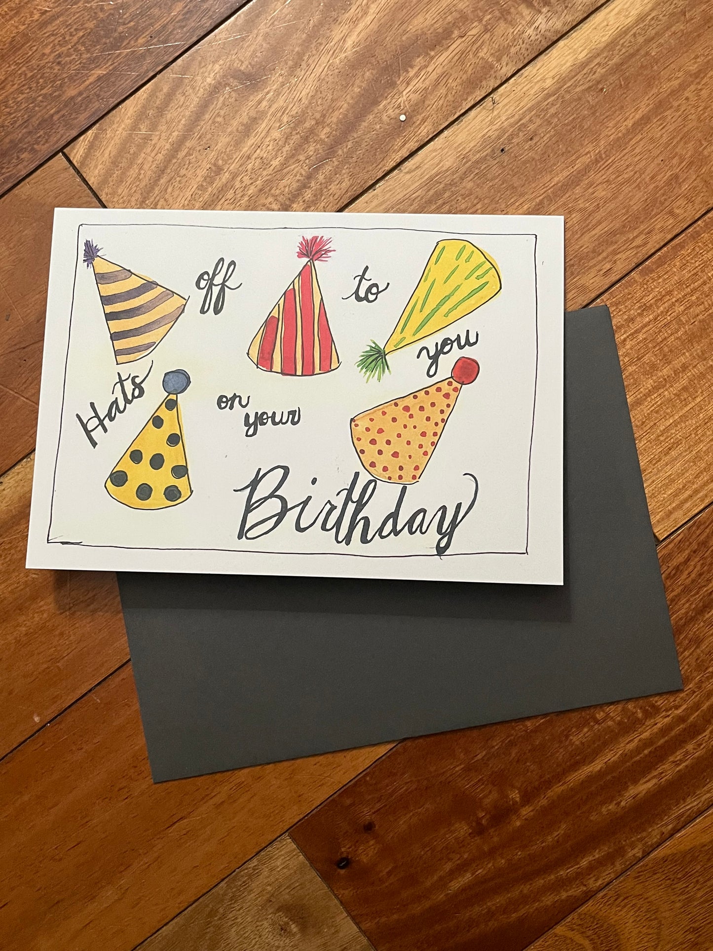 Hats Off Birthday card