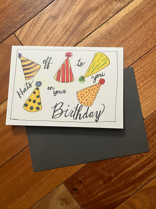 Hats Off Birthday card