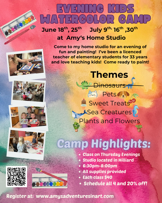Evening Kids Watercolor Camp