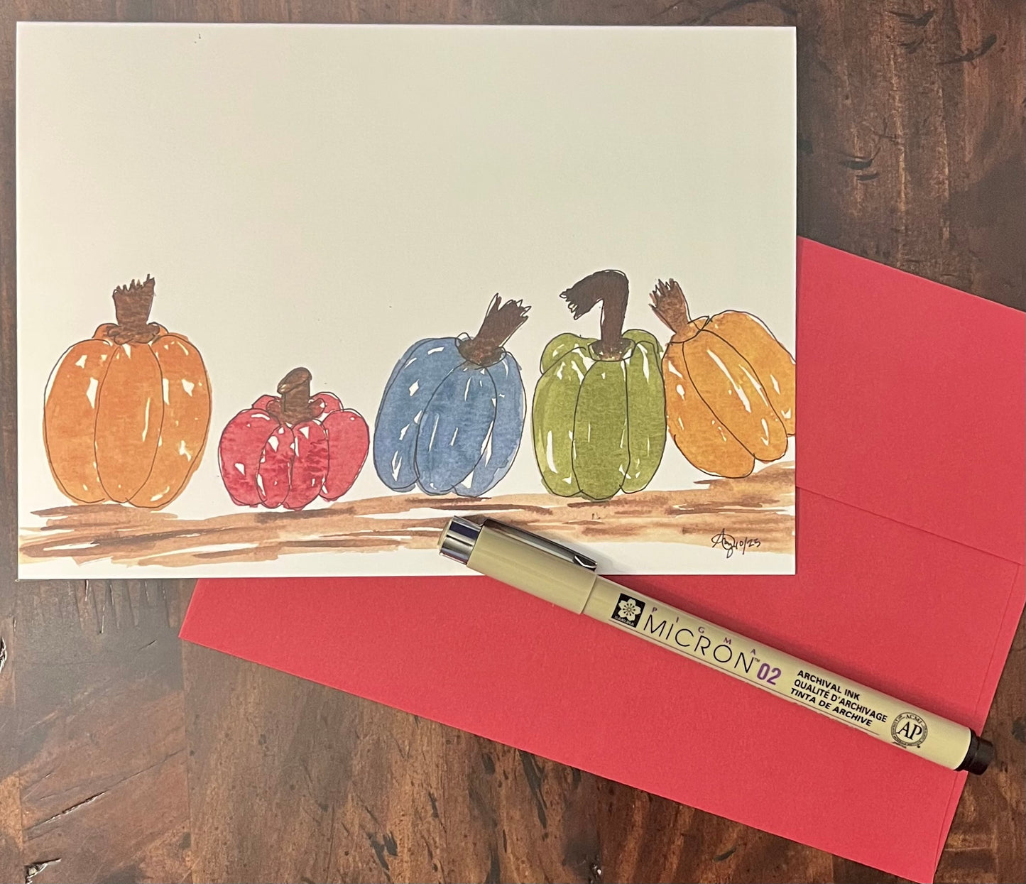Card Fall Pumpkins