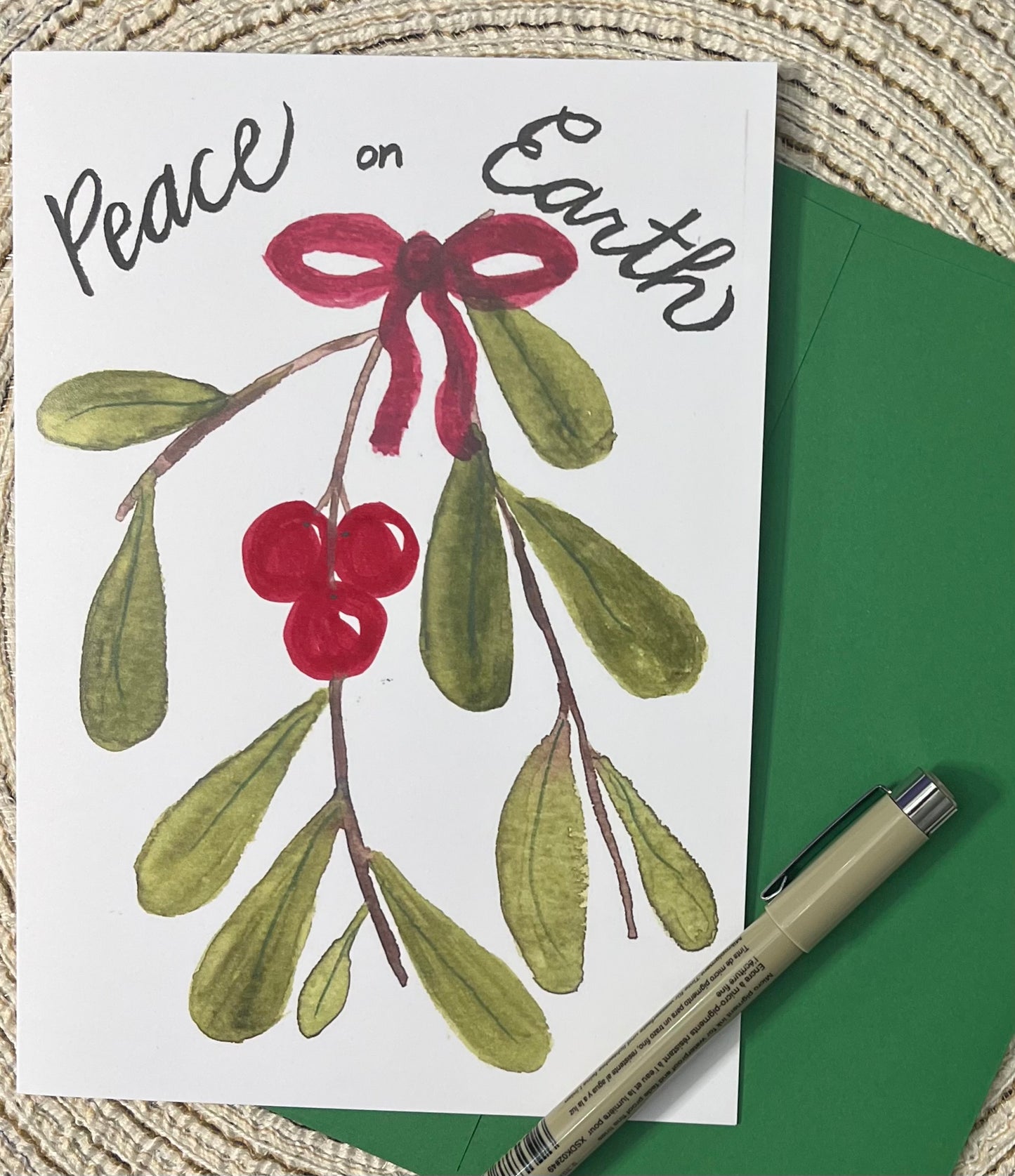 Christmas Card Mistletoe