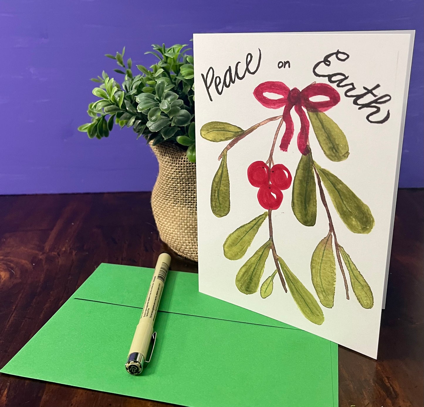 Christmas Card Mistletoe