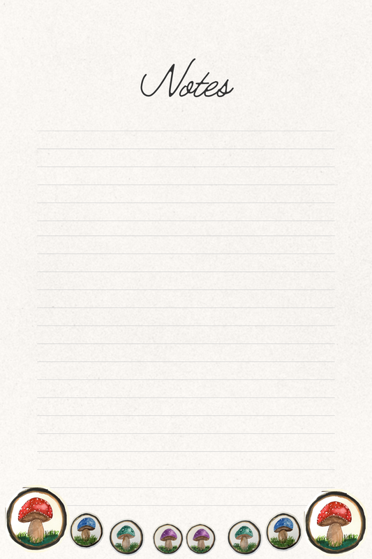 Colorful Mushrooms Notepad