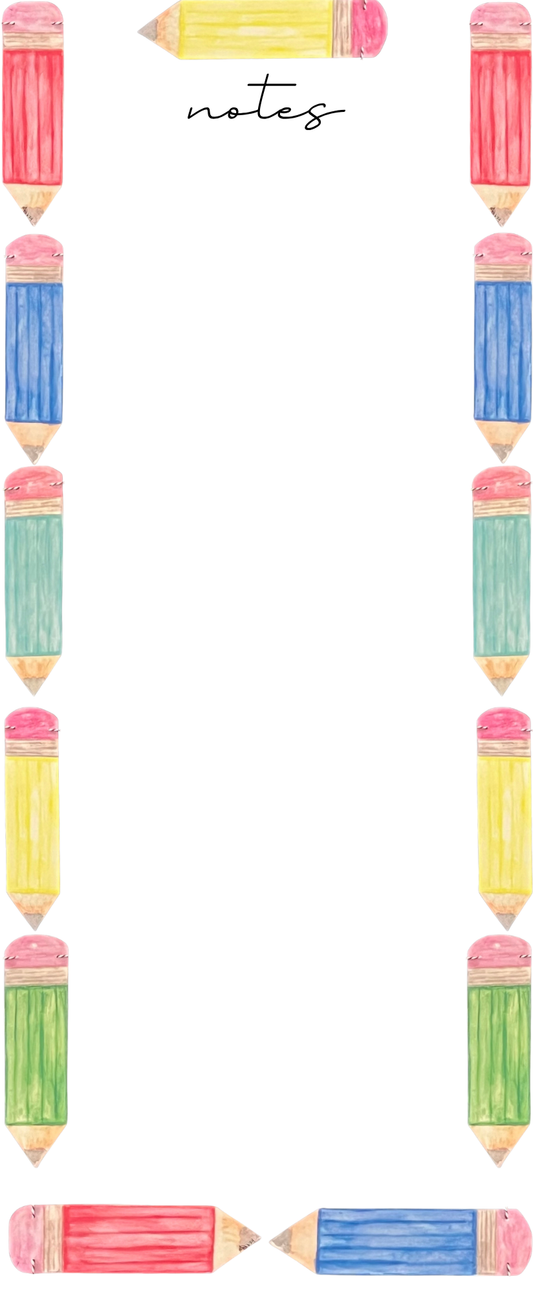 Colorful Pencils Notepad