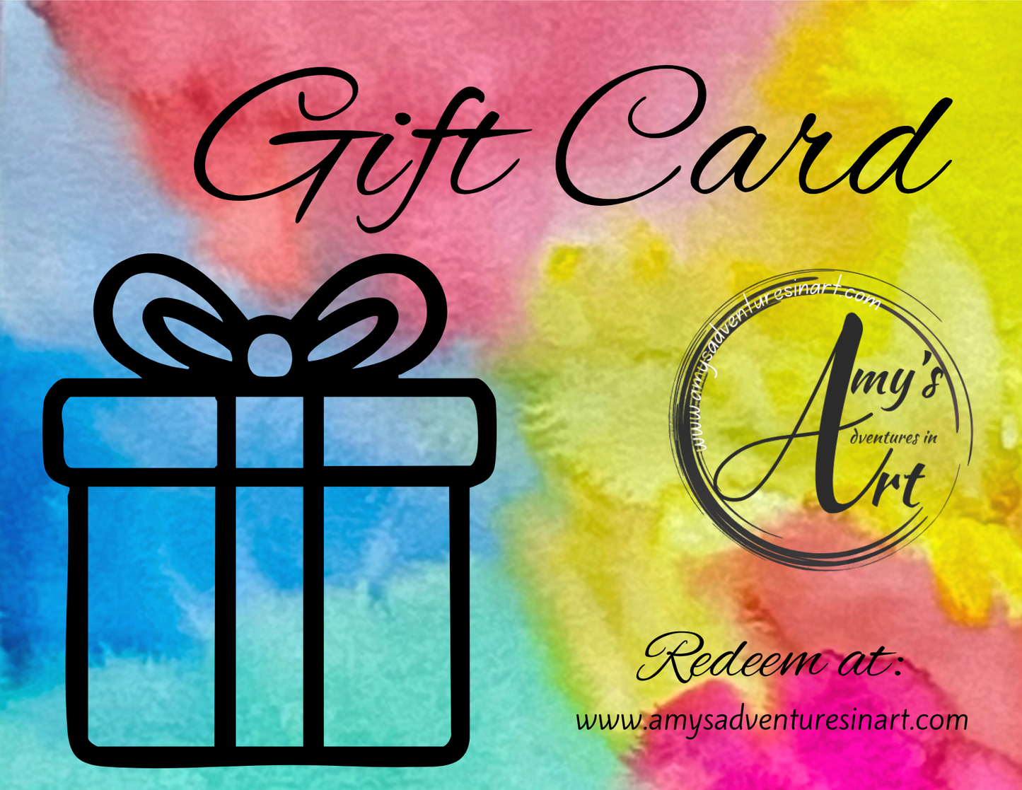 Gift card for Amy's Adventures in Art