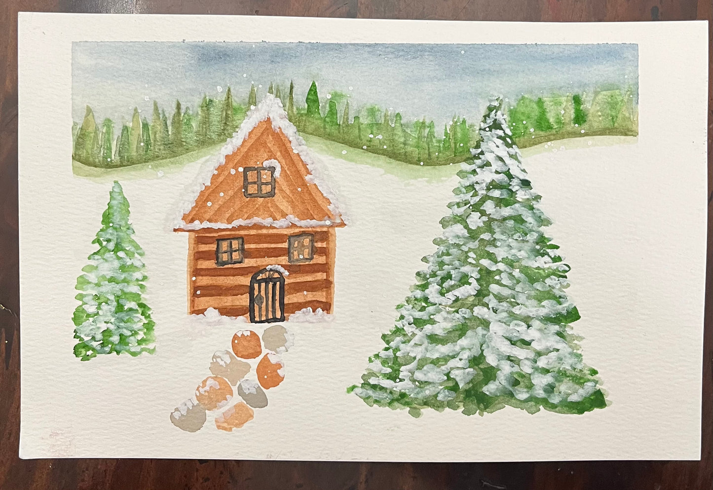 Winter Landscape Watercolor Class