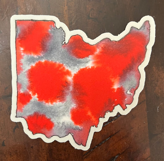 Ohio State Tie Dye Sticker #1