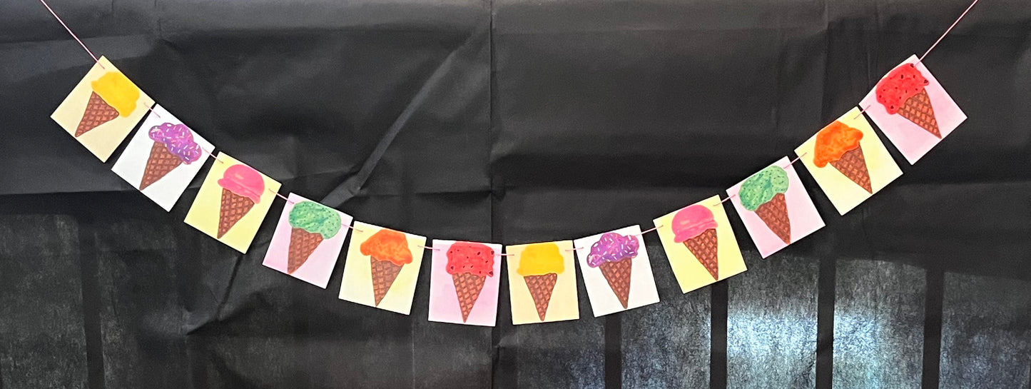 Ice Cream Cone Garland