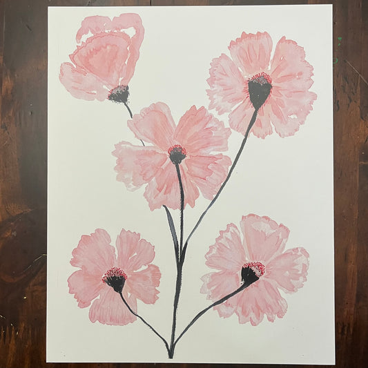 Pink Poppies Print