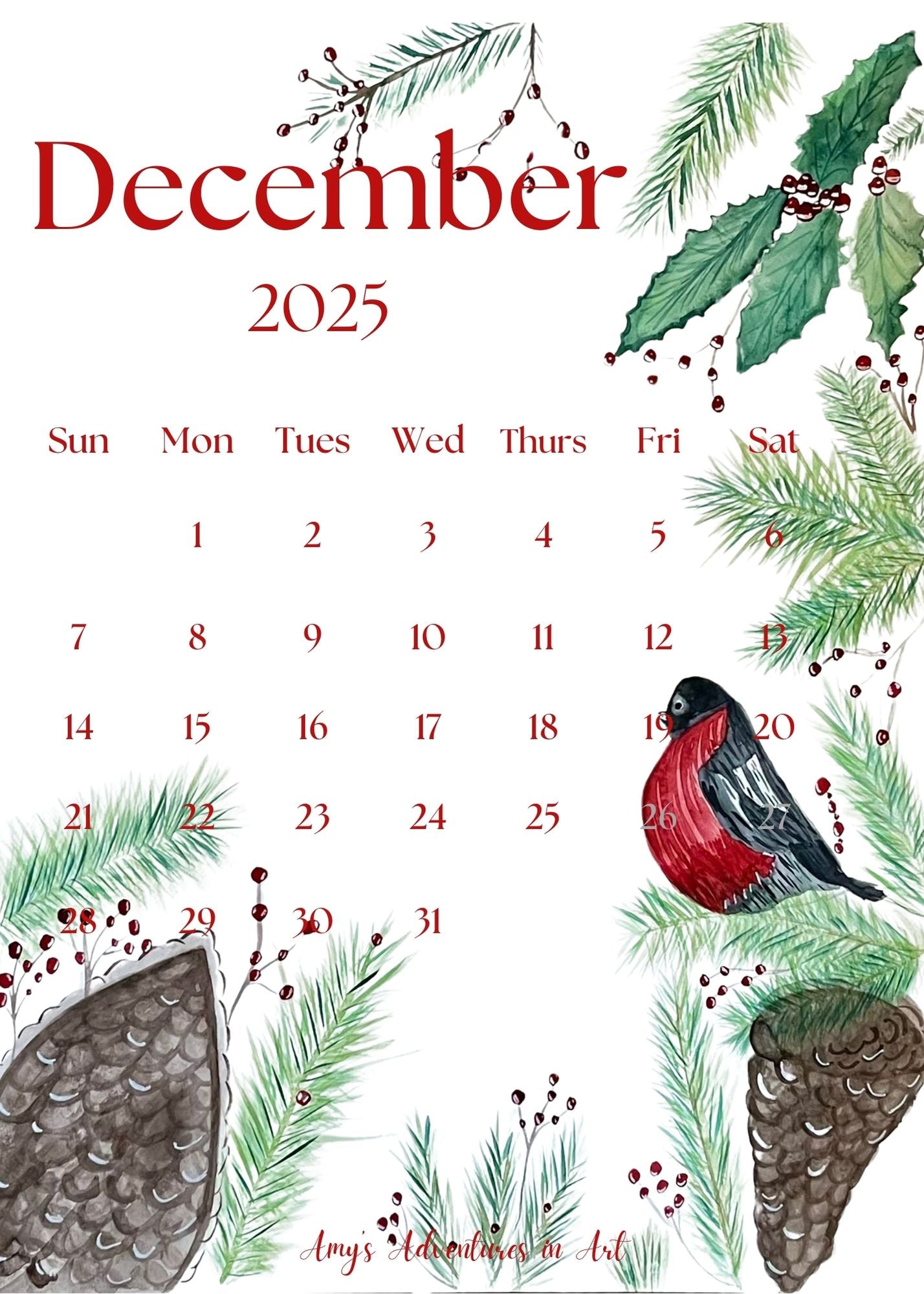 2025 Desk Scenery Calendar