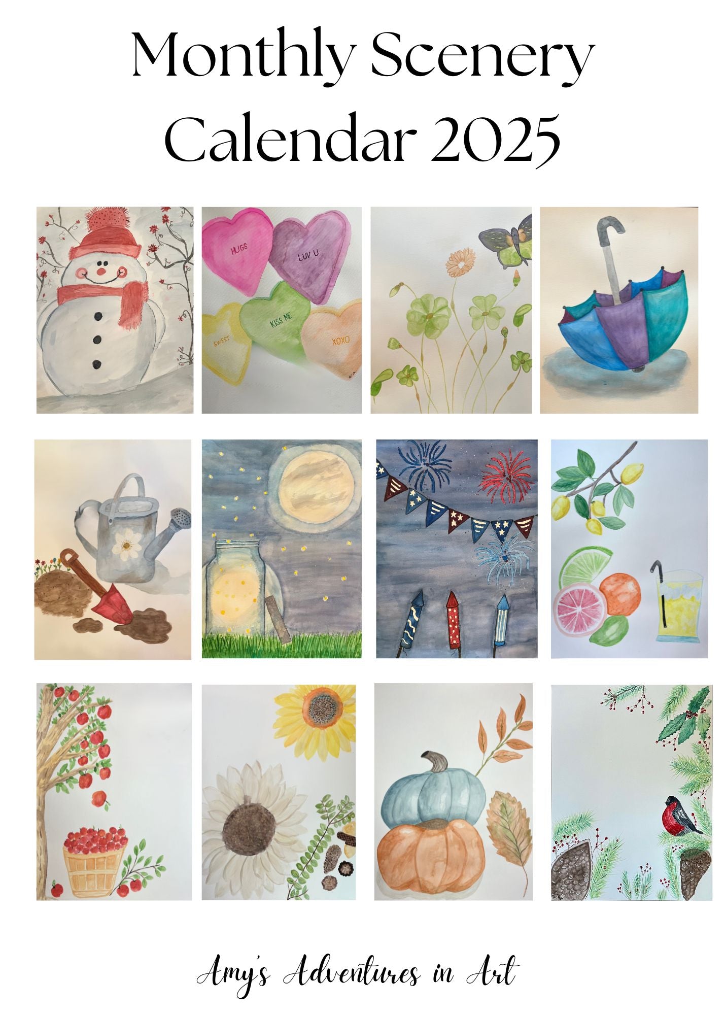 2025 Desk Scenery Calendar