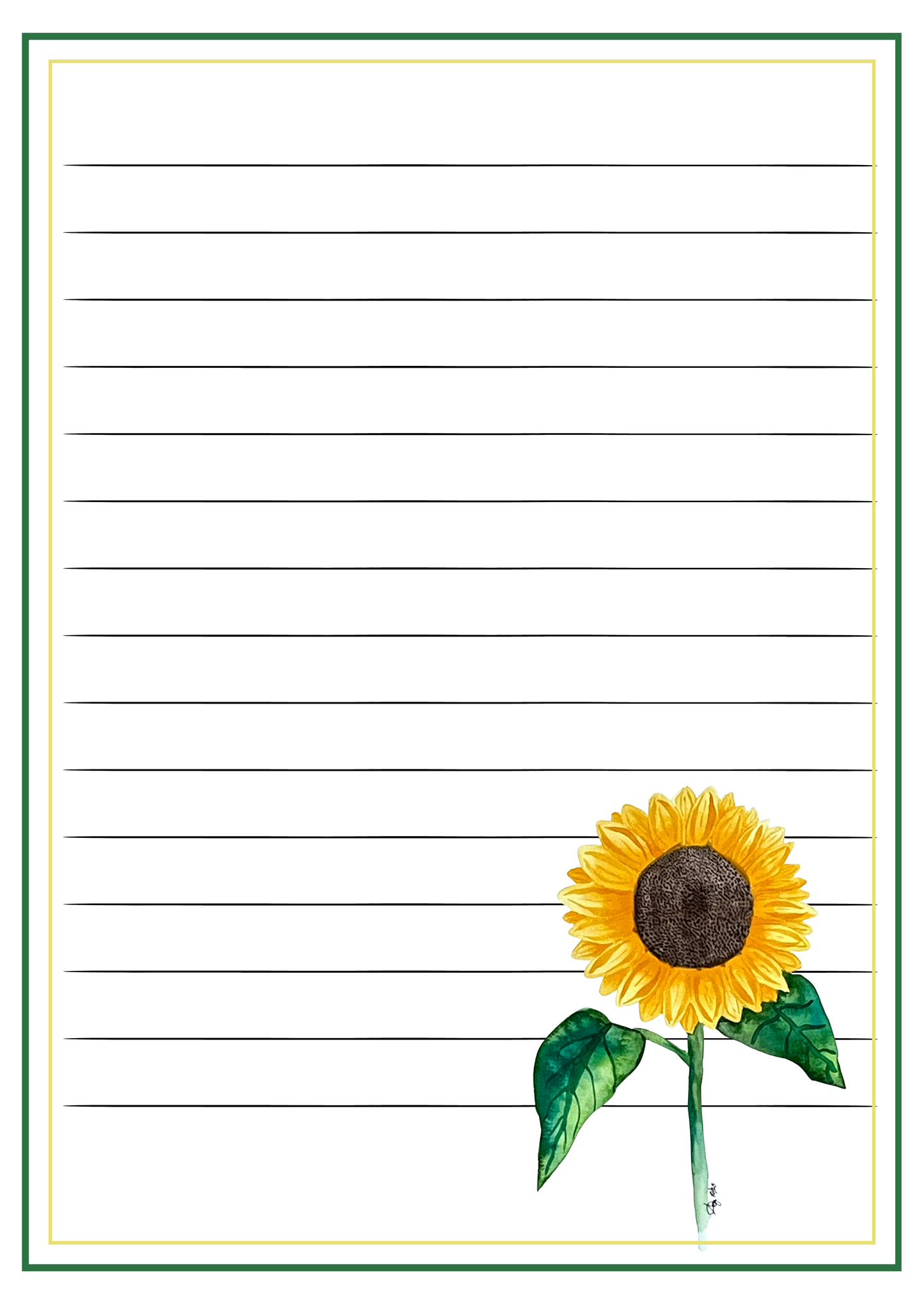Sunflower Notepad